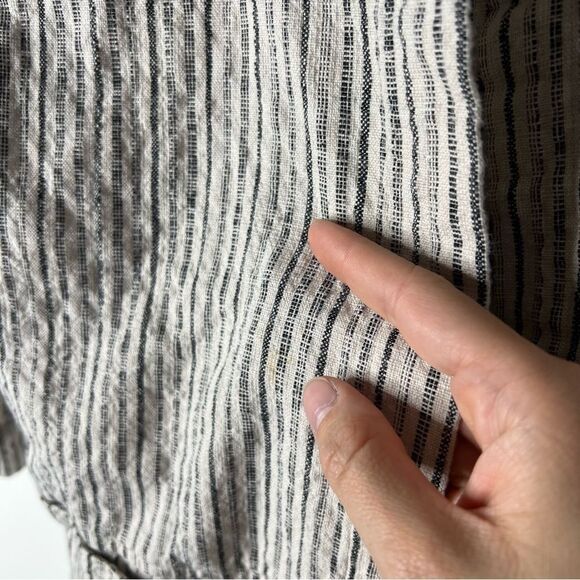 Eileen Fisher Organic cotton Stripe Open Front Preppy Minimalist Summer Vacation - Picture 9 of 11